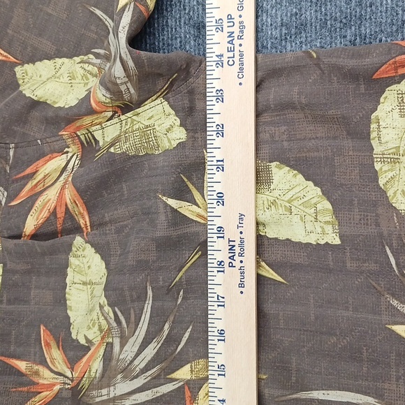 Tommy Bahama Men's Short Sleeve Silk Shirt Hawaiian Print Button Front Size L - Picture 14 of 15